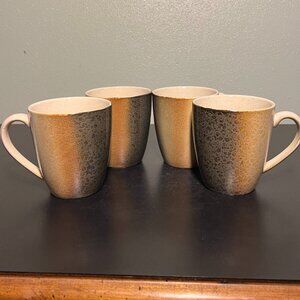 Set of 4 SANGO Nouveau Sands 4745 Stoneware Mugs ~ Warm Earth Tones